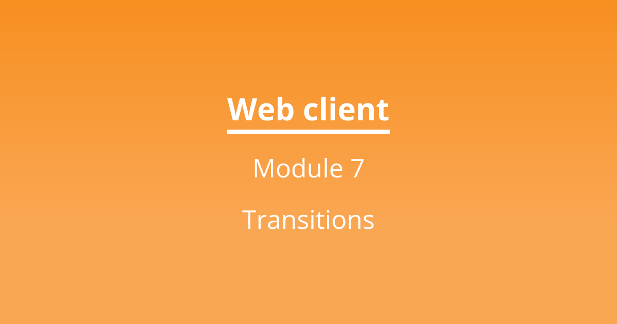 Transitions | Web client
