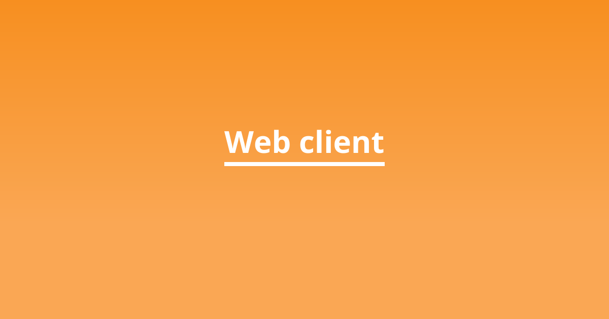 Accueil | Web client
